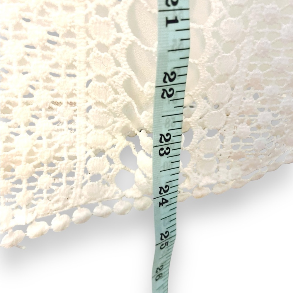 Aqua white pintelle top size small - Picture 6 of 10